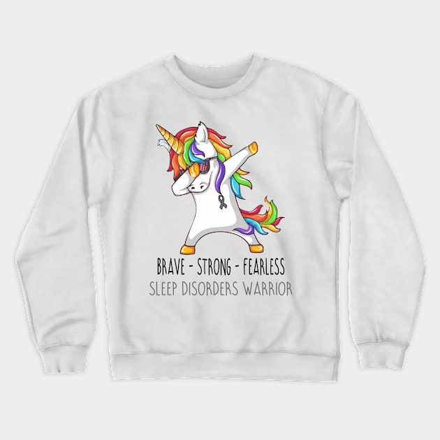 Sleep Disorders Warrior Brave Strong Fearless Support Primary Sclerosing Cholangitis Warrior Gifts Crewneck Sweatshirt by ThePassion99